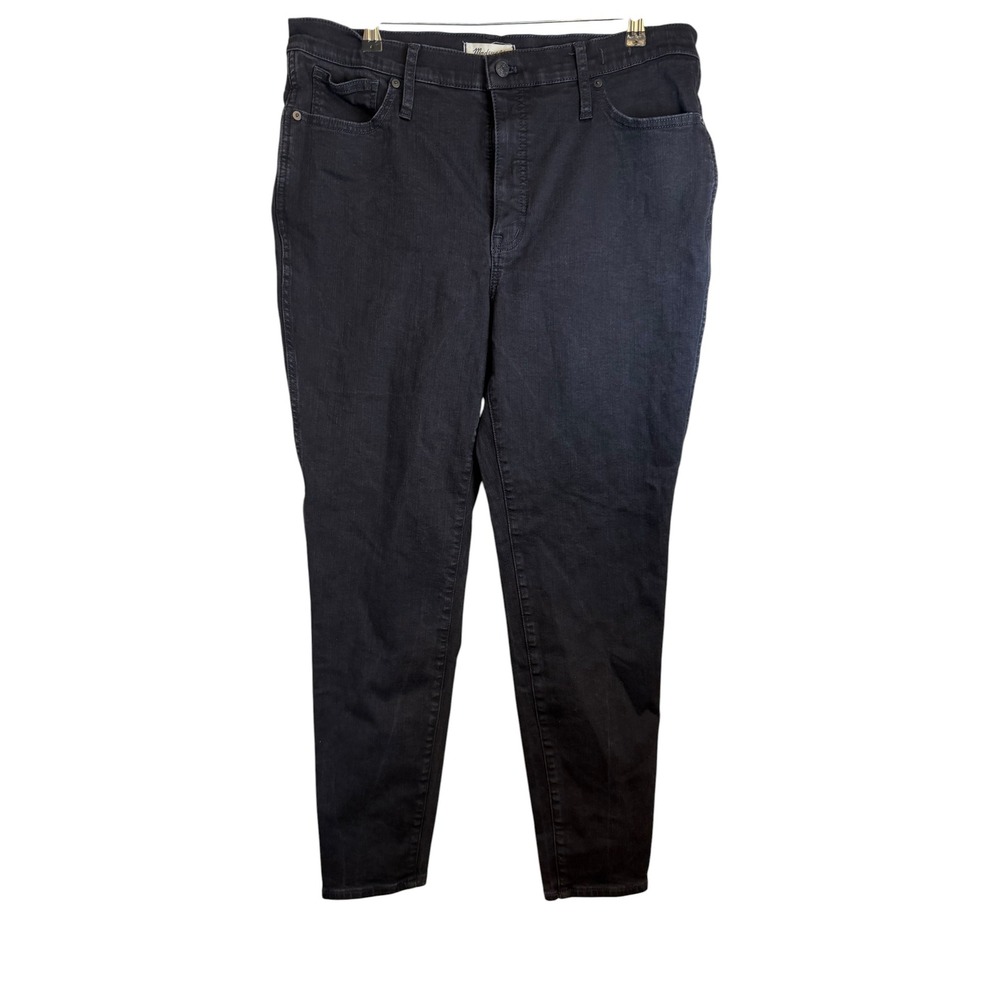 Madewell 10 High-Rise Skinny Jeans Black Denim Size 33